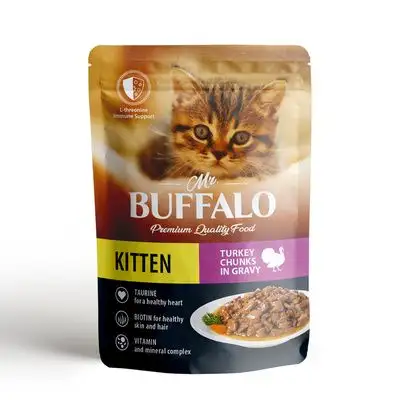 Купить mr.buffalo влажный корм для котят индейка в соусе (пауч)