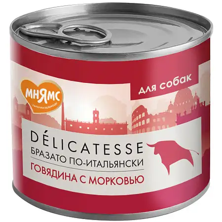 Купить Мнямс консервы для собак всех пород "Бразато по-итальянски" (говядина с морковью)
