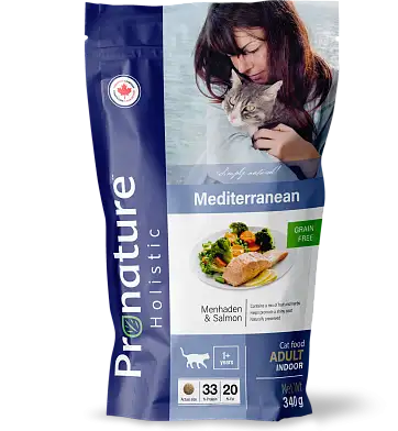 Pronature Holistic Средиземноморское меню сухой беззерновой корм для кошек всех возрастов с сельдью и лососем