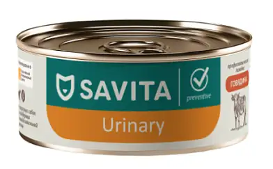 SAVITA vet Urinary S/O консервы для взрослых собак при мочекаменной болезни с говядиной