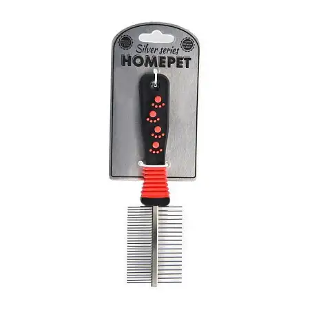 Купить homepet silver series расческа металлическая двухсторонняя для собак и кошек