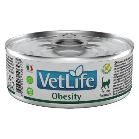 Купить  farmina vet life cat obesity влажный корм для кошек при ожирении (банка)