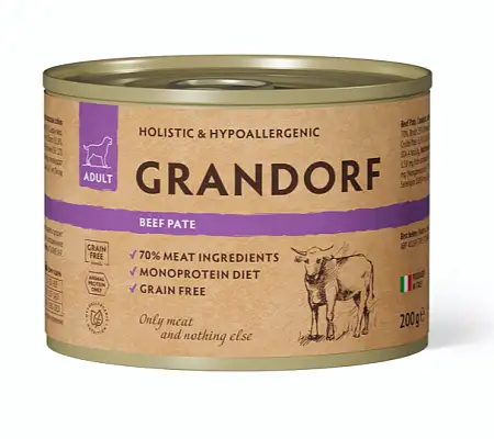 Купить grandorf Консервы для собак Паштет из говядины