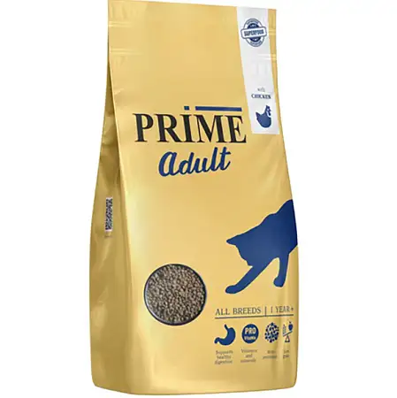 Купить prime adult сухой корм для взрослых кошек, с курицей