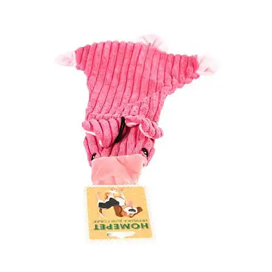 Homepet игрушка для собак свинка с пищалкой и шуршащим эффектом плюш
