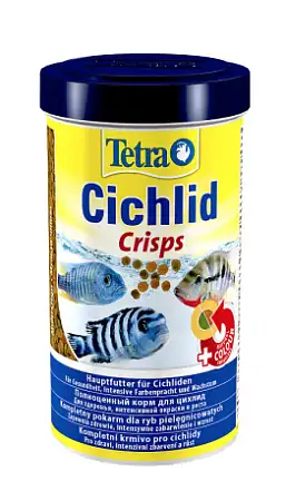 Купить tetra cichlid crisps Основной корм для цихлид и крупных рыб, чипсы
