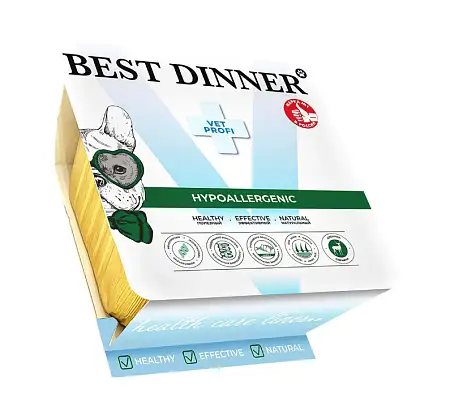 Купить best dinner vet profi hypoallergenic влажный корм для собак при пищевой аллергии, оленина (ламистер)