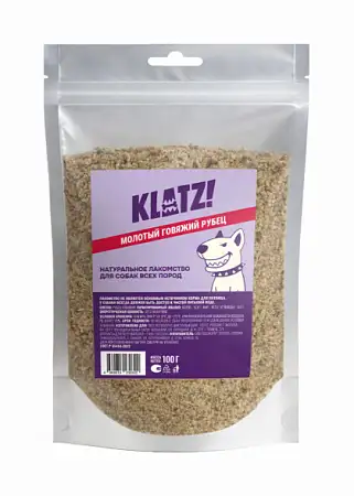 Купить klatz! лакомство для взрослых собак всех пород и возрастов "Молотый рубец"