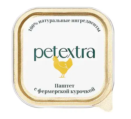 Купить petextra влажный корм для взрослых кошек паштет с фермерской курочкой (ламистер)