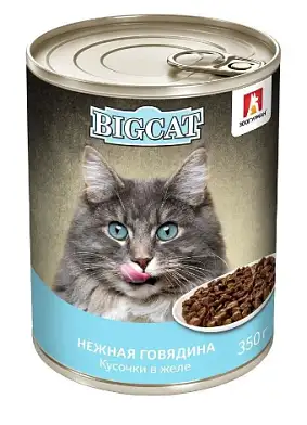 Зоогурман Big Cat консервы для кошек курица с говядиной в желе