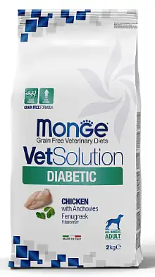 Monge VetSolution Dog Diabetic сухой корм для взрослых собак всех пород при сахарном диабете