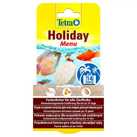 Купить tetra holiday menu корм для рыб в желе на время отпуска