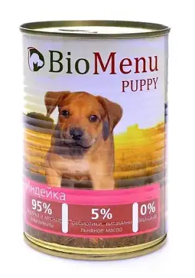 BioMenu PUPPY консервы для щенков с индейкой