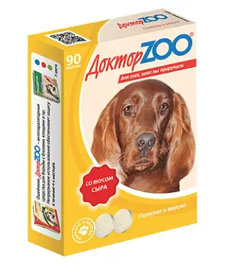 ДОКТОР ZOO Кормовая добавка для собак с сыром