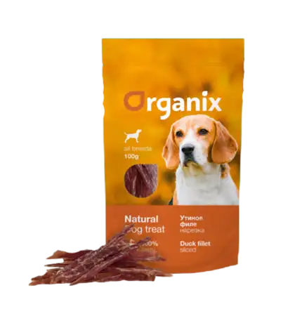 Купить organix лакомства лакомство для собак «Нарезка утиного филе» мясо 100%