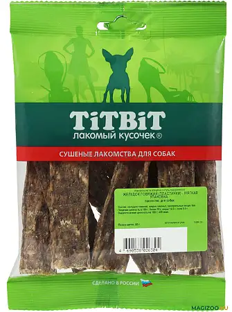 Купить titbit лакомство для собак желудок говяжий пластинки 